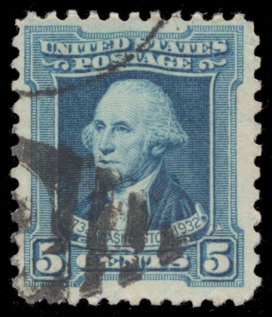 US #710 George Washington - by Charles Wilson Peale; Used