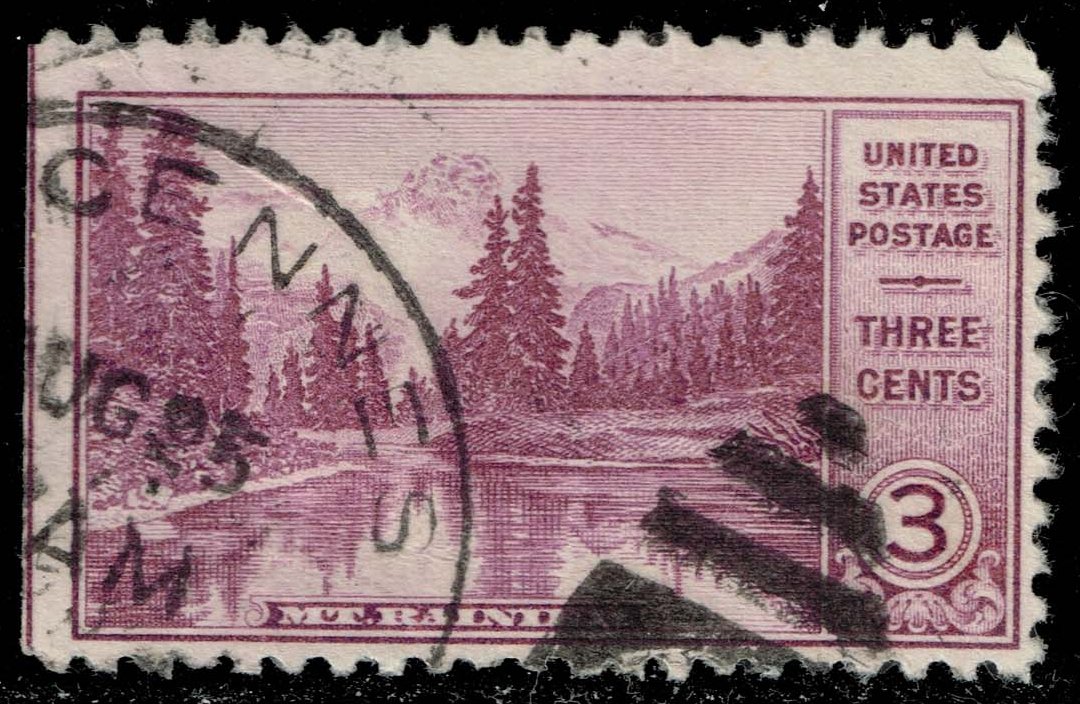 US #742 Mount Rainier; Used