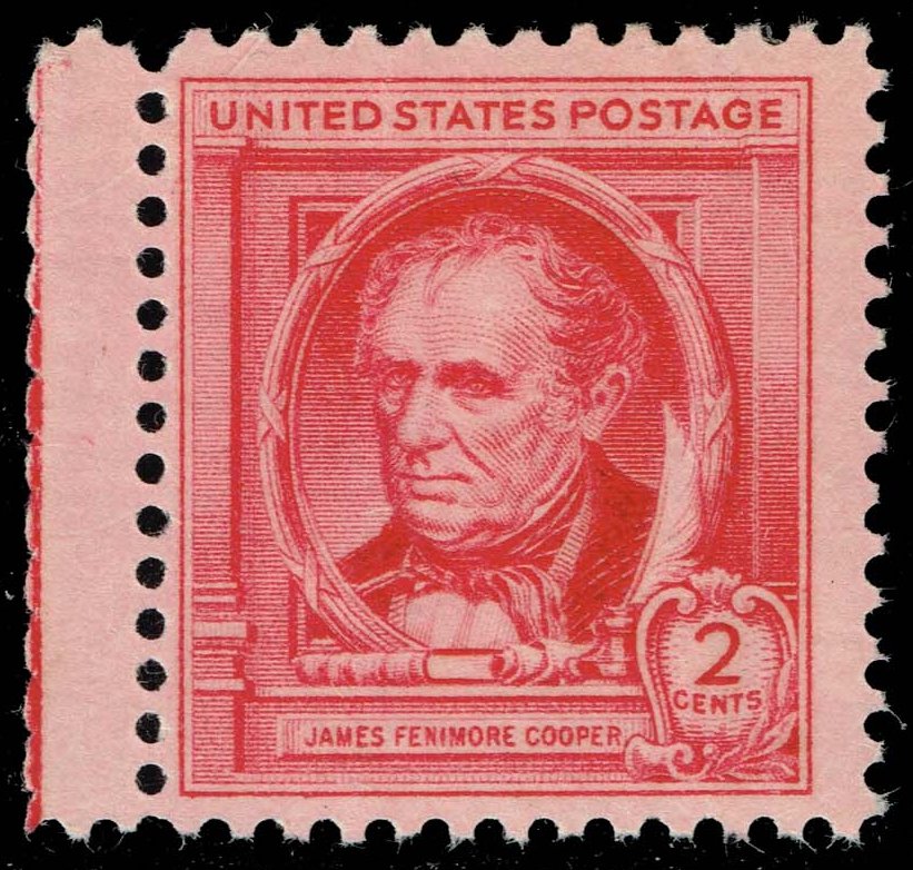 US #860 James Fenimore Cooper; Unused - Click Image to Close