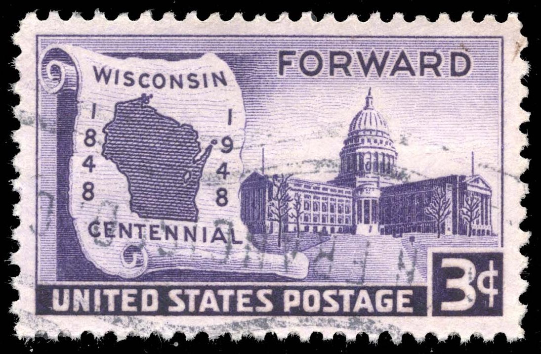 US #957 Wisconsin Centennial; Used