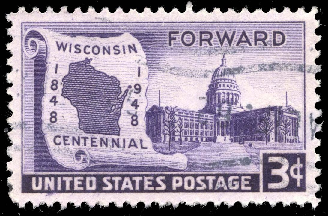 US #957 Wisconsin Centennial; Used