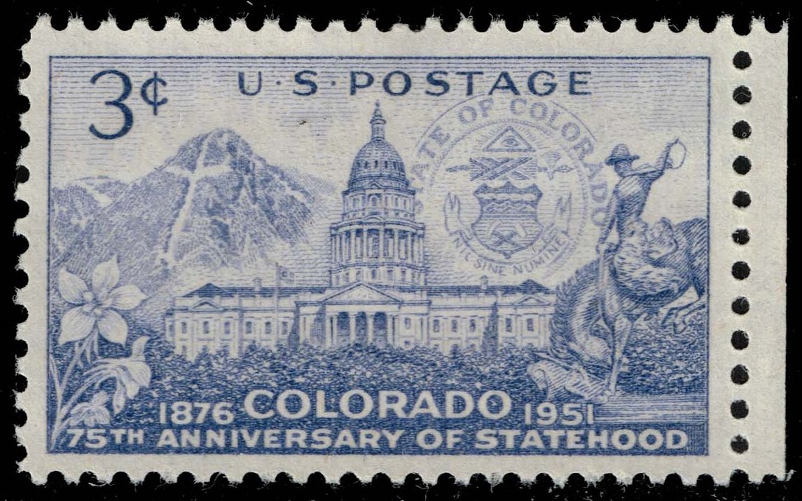 US #1001 Capitol; Mount of Holy Cross; Bronco; Unused - Click Image to Close