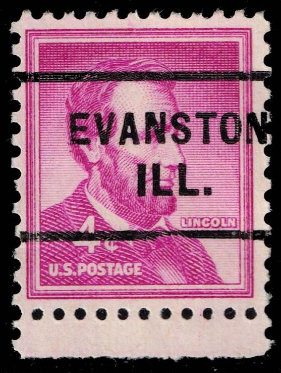 US #1036a Abraham Lincoln; Used Precancel - Click Image to Close