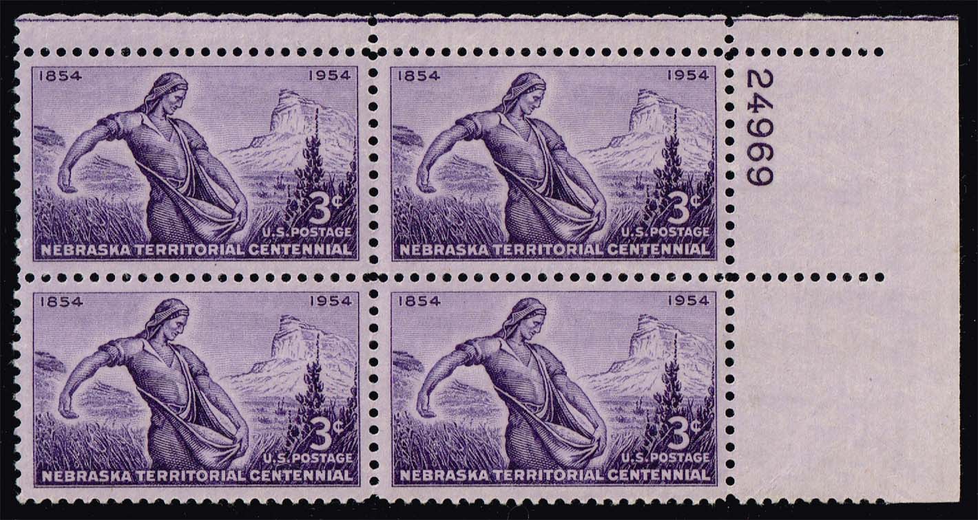 US #1060 'The Sower'; Mitchell Pass P# Block of 4; MNH - Click Image to Close