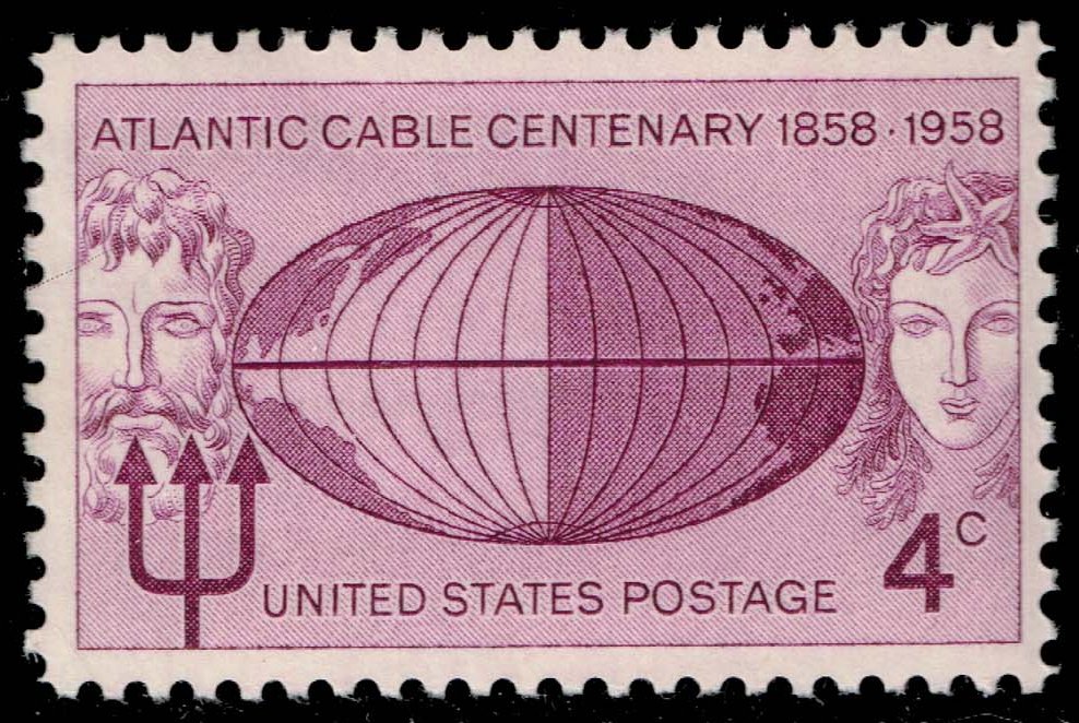 US #1112 Neptune; Globe & Mermaid; MNH - Click Image to Close