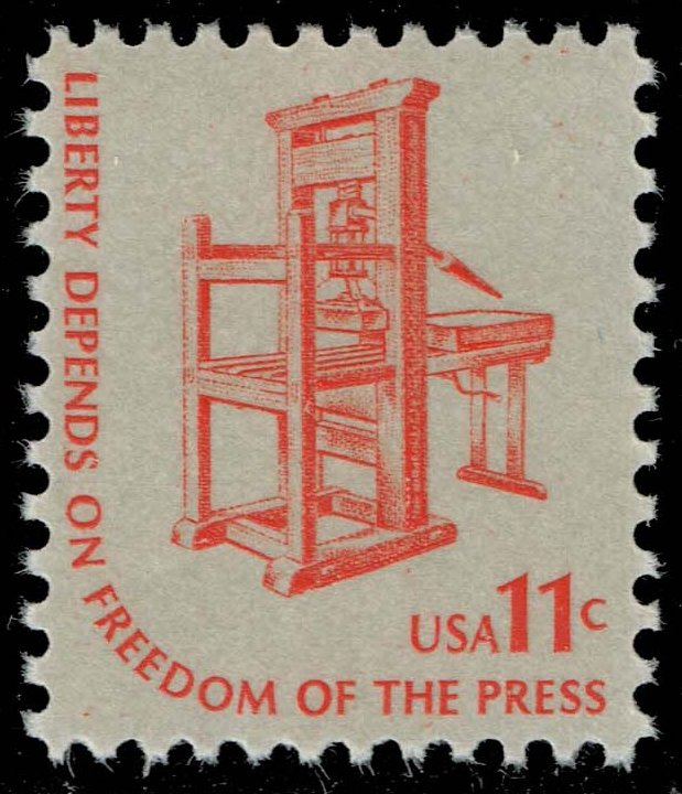 US #1593 Early American Printing Press; MNH