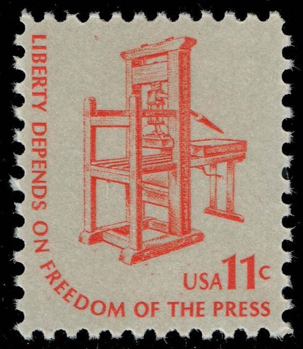 US #1593 Early American Printing Press; MNH