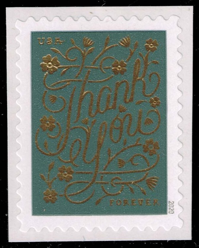US #5521 Thank You - Slate Blue; MNH - Click Image to Close