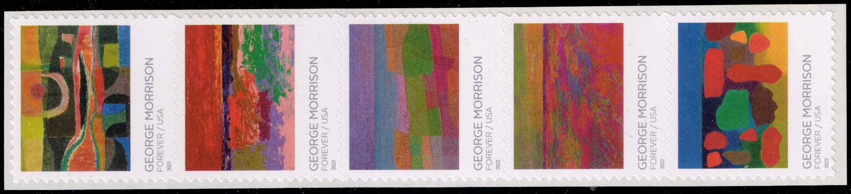US #5692b George Morrison Strip of 5; MNH - Click Image to Close