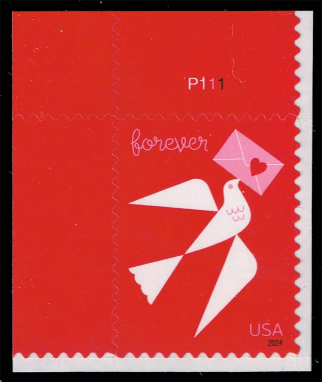 US #5826 Bird Carrying Envelope P# Single; MNH