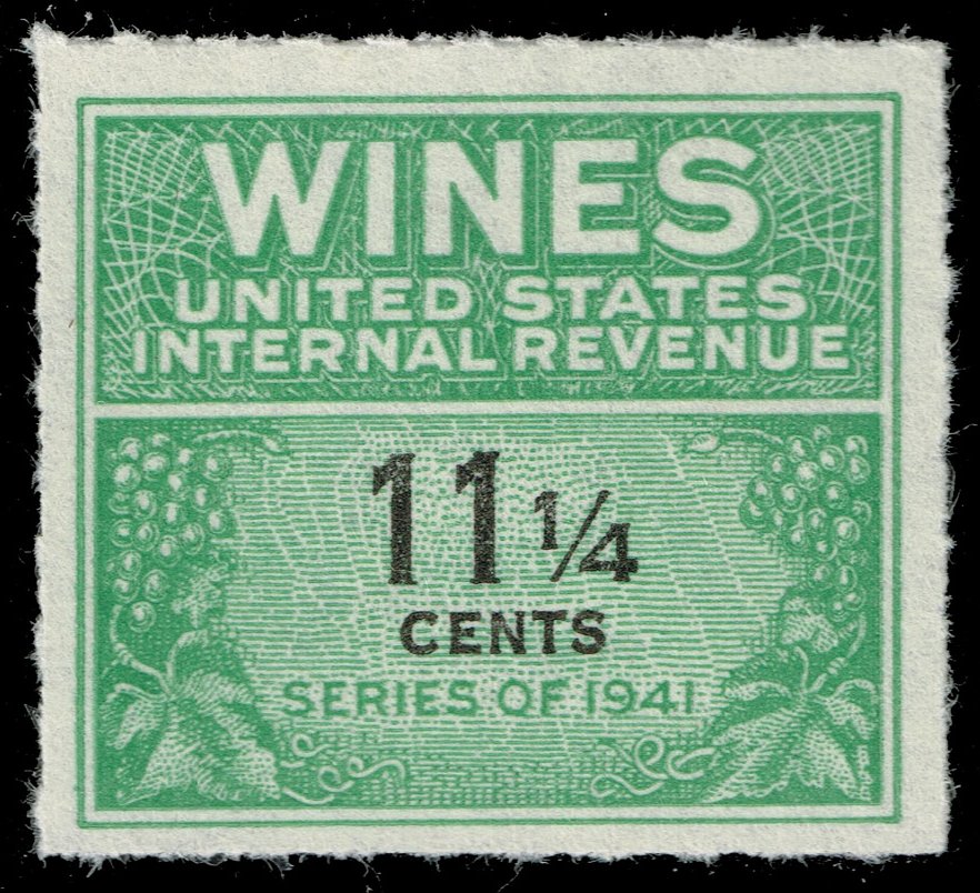 US #RE124 Wine Stamp; Unused NGAI