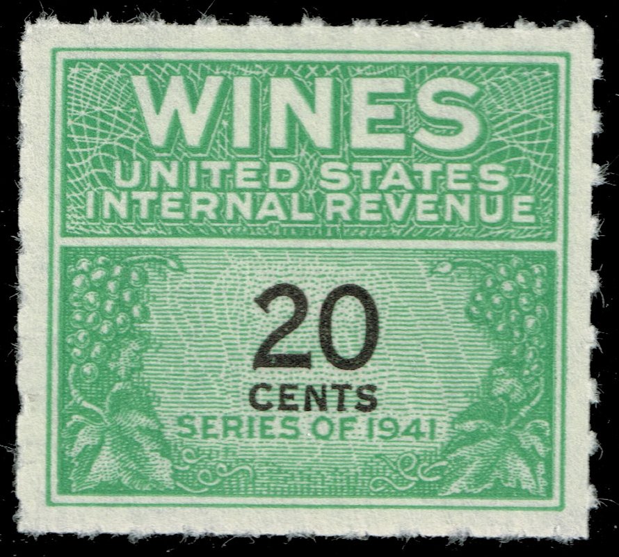 US #RE130 Wine Stamp; Unused NGAI