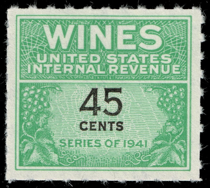 US #RE137 Wine Stamp; Unused NGAI - Click Image to Close