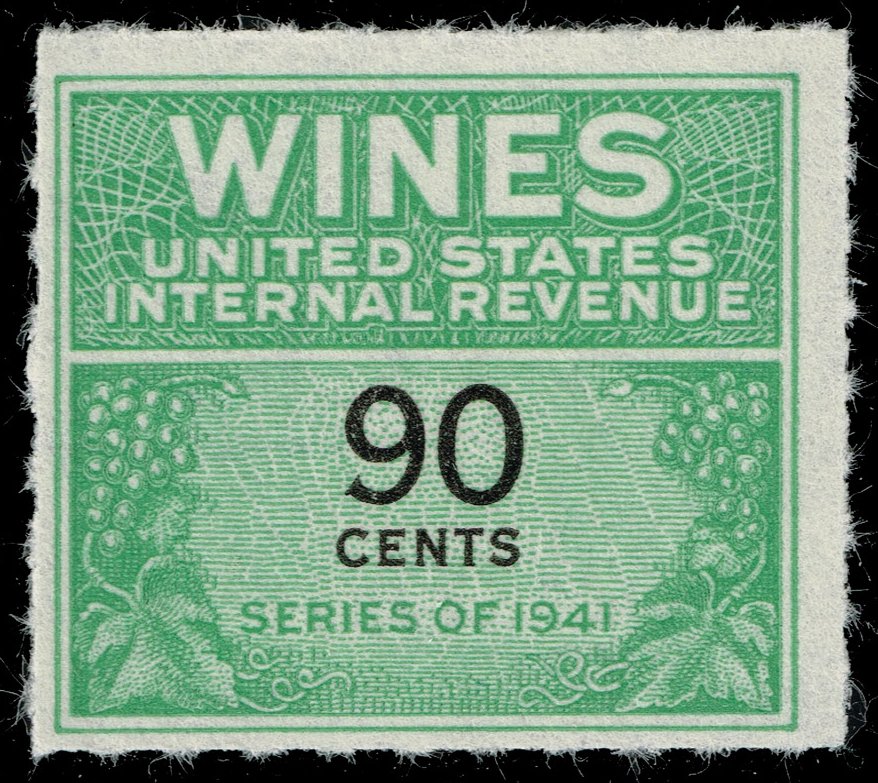 US #RE144 Wine Stamp; Unused NGAI