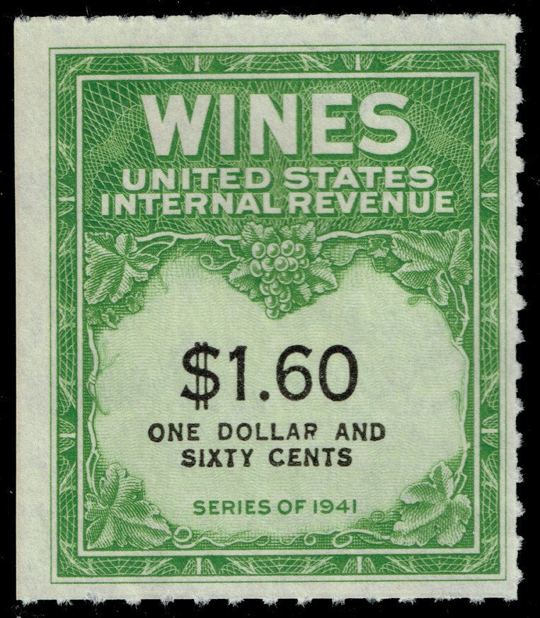 US #RE149 Wine Stamp; Unused NGAI - Click Image to Close