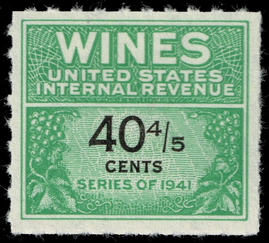 US #RE190 Wine Stamp; Unused NGAI